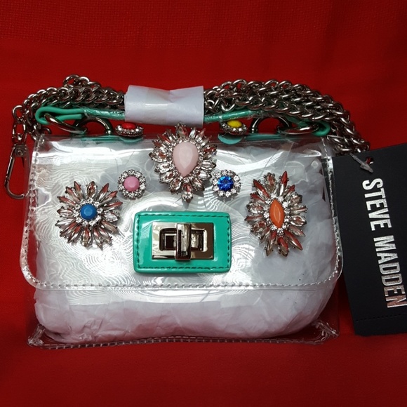 Steve Madden Handbags - STEVE MADDEN CLEAR SEE THROUGH MINI TOP HANDLE BAG